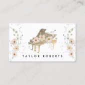 Carte De Visite pianiste de bouquet délicat (Devant)