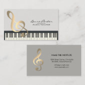Carte De Visite Pianiste de musicien de clavier de piano de (Devant / Derrière)