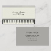 Carte De Visite Pianiste de musicien de clavier de piano de (Devant / Derrière)