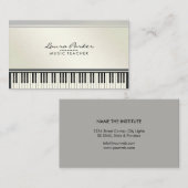 Carte De Visite Pianiste de musicien de clavier de piano de (Devant / Derrière)