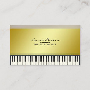 Carte De Visite Pianiste de musicien de clavier de piano de