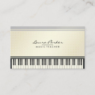 Carte De Visite Pianiste de musicien de clavier de piano de