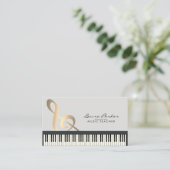 Carte De Visite Pianiste de musicien de clavier de piano de (Debout devant)