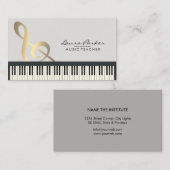 Carte De Visite Pianiste de musicien de clavier de piano de (Devant / Derrière)