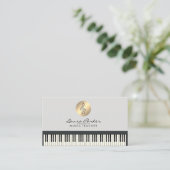 Carte De Visite Pianiste de musicien de clavier de piano de (Debout devant)