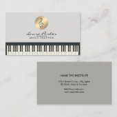 Carte De Visite Pianiste de musicien de clavier de piano de (Devant / Derrière)