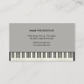 Carte De Visite Pianiste de musicien de clavier de piano de (Dos)