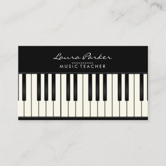 Carte De Visite Pianiste de musicien de clavier de piano de (Devant)