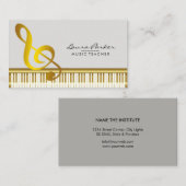 Carte De Visite Pianiste de musicien de clavier de piano de (Devant / Derrière)