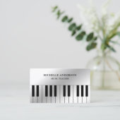 Carte De Visite Pianiste de piano à claviers à huile d'argent Pian (Debout devant)