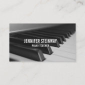 Carte De Visite Pianiste de professeur de piano (Devant)