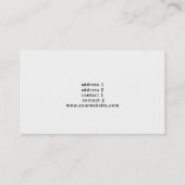 Carte De Visite pianiste élégant marbre rose (Dos)