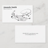 Carte De Visite Pianiste | Instructeur de musique (Devant / Derrière)