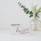 Carte De Visite Pianiste | Instructeur de musique |  (Debout devant)