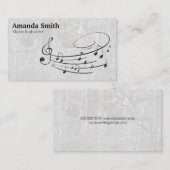 Carte De Visite Pianiste | Instructeur de musique |  (Devant / Derrière)