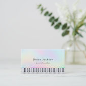 Carte De Visite pianiste pastel couleurs professeur de musique (Debout devant)