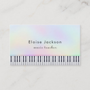 Carte De Visite pianiste pastel couleurs professeur de musique