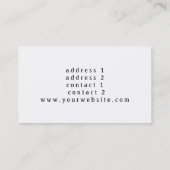 Carte De Visite pianiste rose aquarelle (Dos)