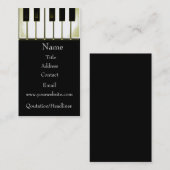 Carte De Visite Piano (Devant / Derrière)
