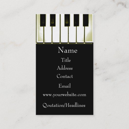 Carte De Visite Piano (Devant)
