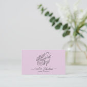Carte De Visite Piano à queue élégant avec fleurs Professeur de mu (Debout devant)