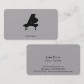 Carte De Visite Piano à queue noir (Devant / Derrière)