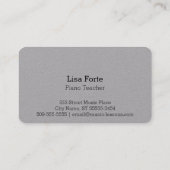 Carte De Visite Piano à queue noir (Dos)