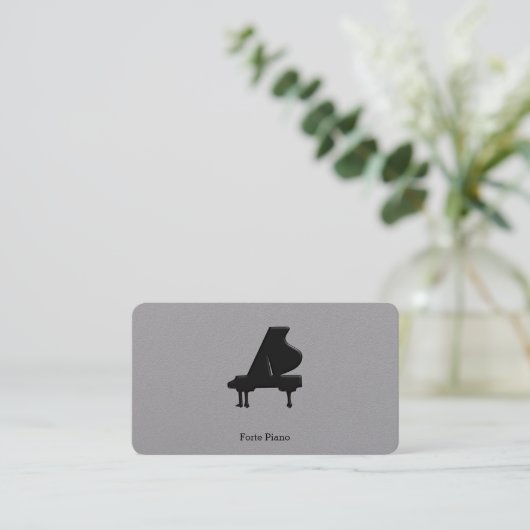 Carte De Visite Piano à queue noir (Debout devant)