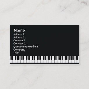 Carte De Visite Piano - Business
