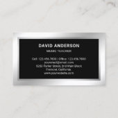 Carte De Visite Piano Confetti Argent Piano Clavier Musicien Piani (Dos)