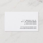 Carte De Visite Piano Damask (Dos)