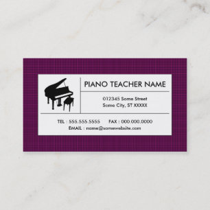 Carte De Visite piano de plaid