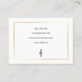 Carte De Visite Piano élégant (Dos)