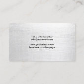 Carte De Visite Piano Enseignant Élégante Musique blanche (Dos)