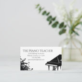 Carte De Visite Piano Enseignant Pianiste Musicien (Debout devant)