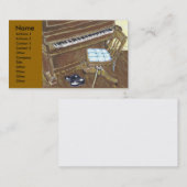 Carte De Visite Piano et chaise, (Devant / Derrière)