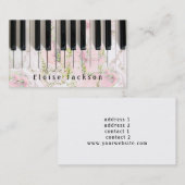 carte de visite piano et marbre rose (Devant / Derrière)