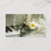 Carte De Visite Piano, Fleurs et Étoiles (Dos)