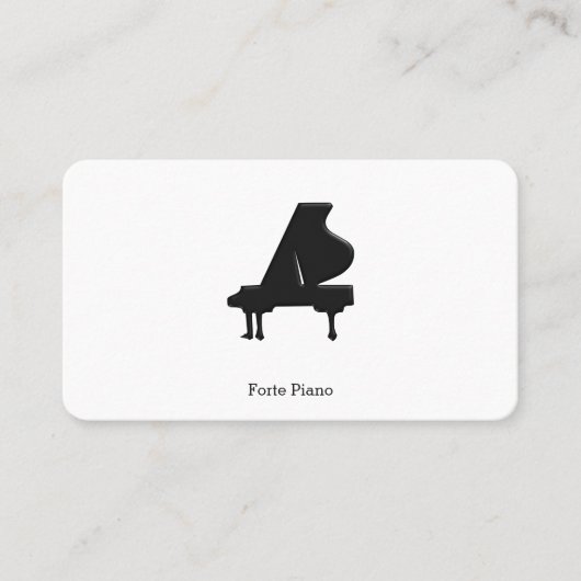 Carte de visite Piano Grand Noir (Devant)