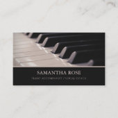Carte De Visite Piano Keys Accompaniste Vocal Coach Élégant Modern (Devant)