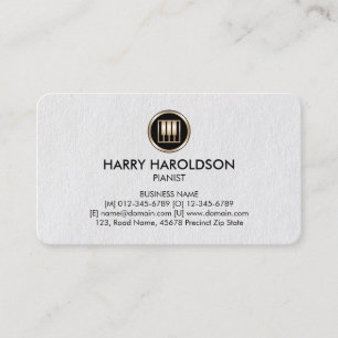 Carte De Visite Piano Keys Icon Pianist Premium BusinessCard