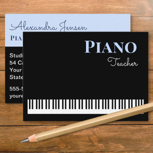 Carte De Visite Piano Keys Music Teacher Clavier Tutor