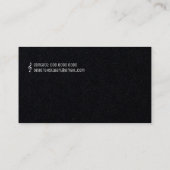 Carte De Visite Piano Music Enseignant Élégant Noir Premium (Dos)