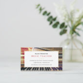 Carte De Visite Piano Music Teacher | Unique (Debout devant)