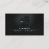 Carte De Visite Piano Music Teacher | Very elegant (Devant)