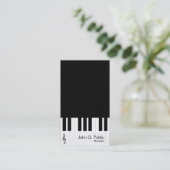 Carte De Visite Piano musicien noir et blanc (Debout devant)