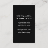 Carte De Visite Piano musicien noir et blanc (Dos)