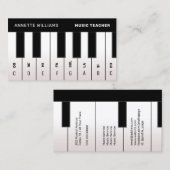 Carte De Visite Piano notes (Devant / Derrière)