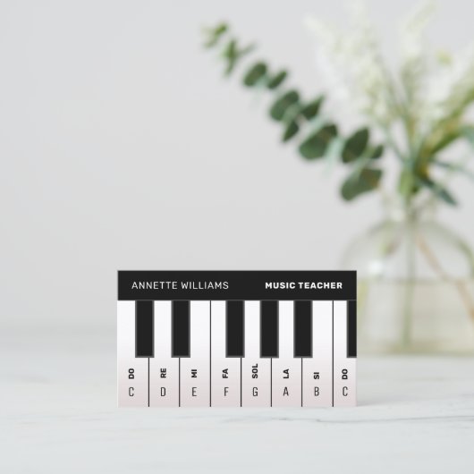 Carte De Visite Piano notes (Debout devant)