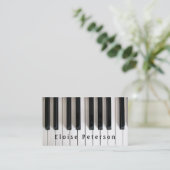 Carte De Visite piano piano piano noir et blanc (Debout devant)